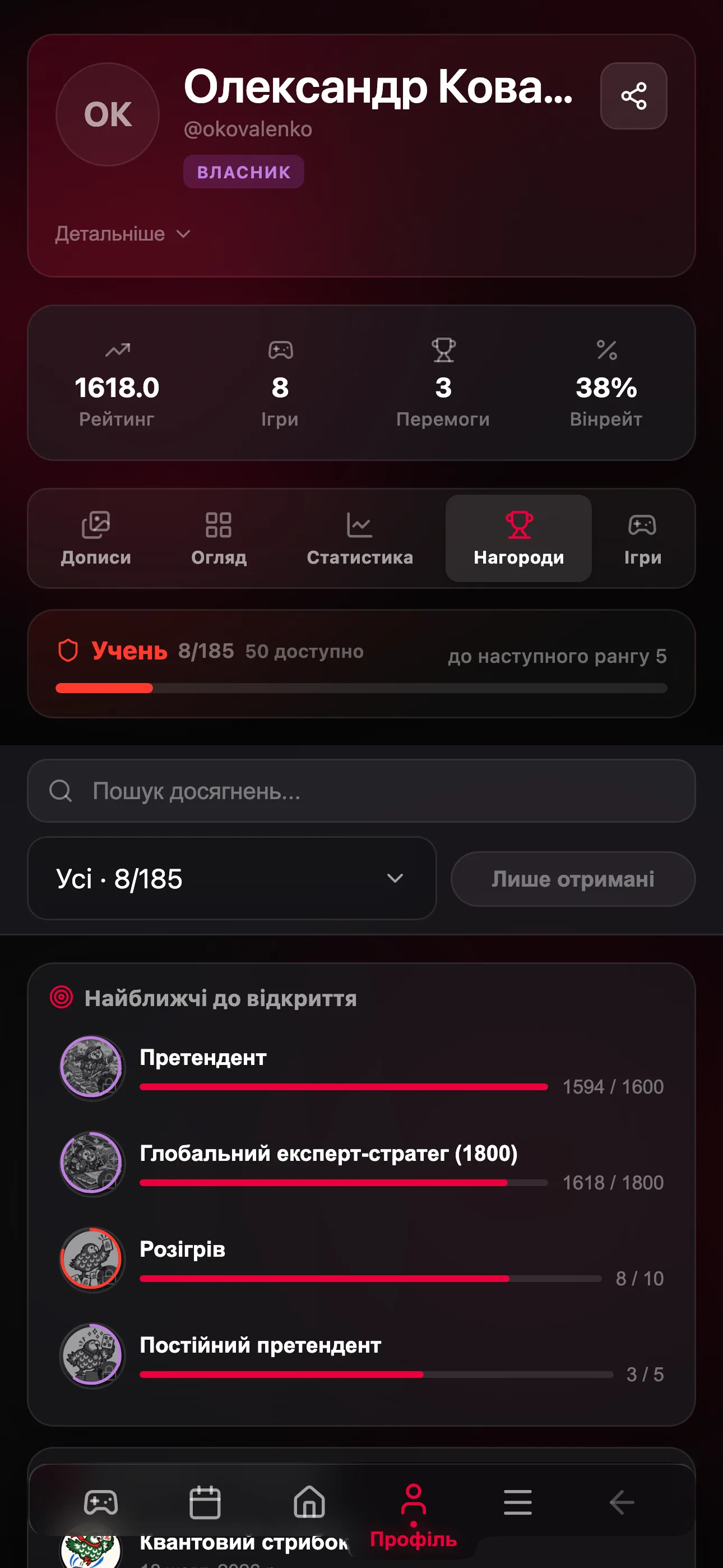 Досягнення гравця