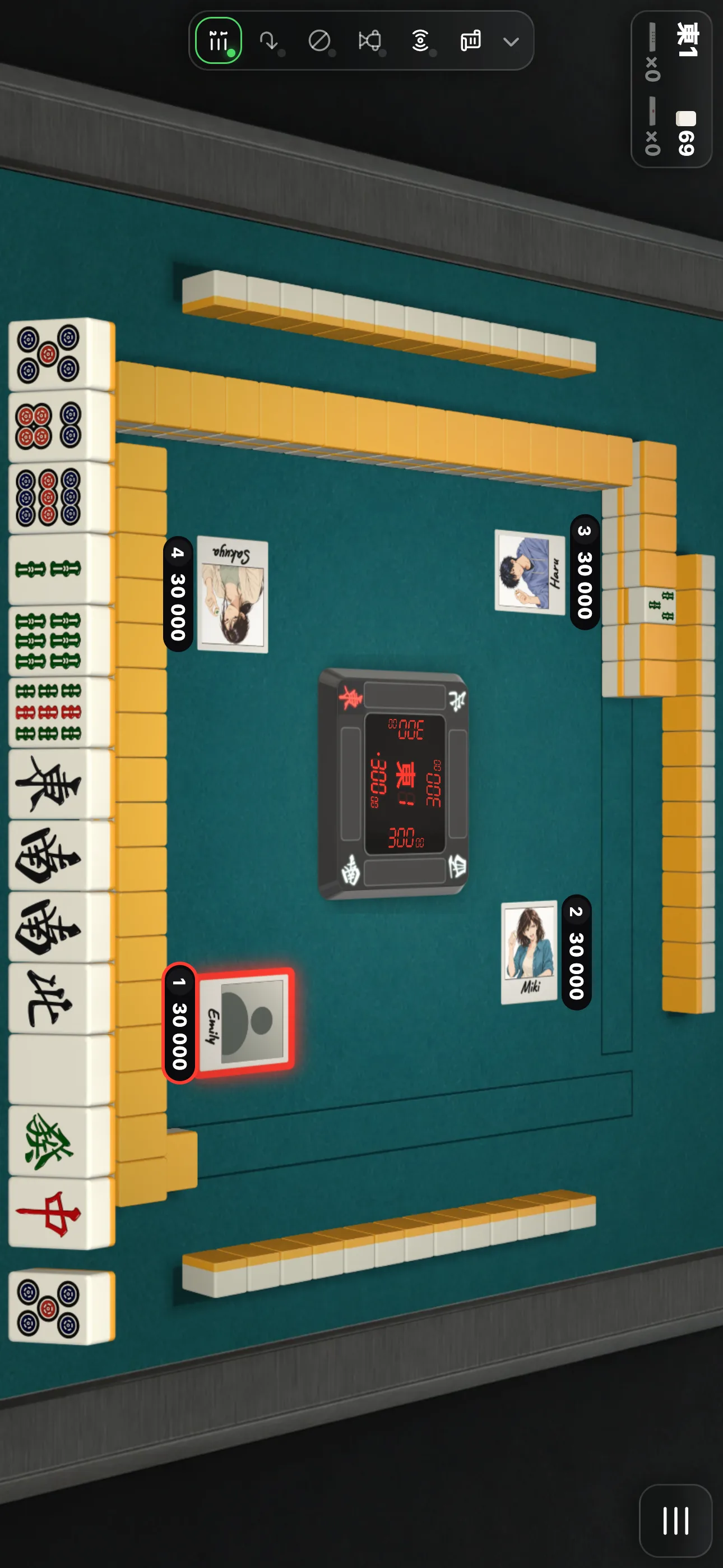 The practice game table